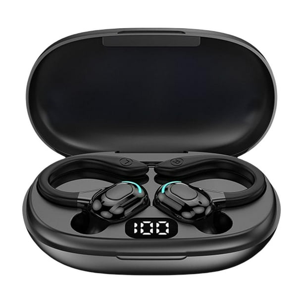 Auriculares Bluetooth TWS F8 portátiles de baja latencia, cómodos, resistentes al agua y con función de apagado automático. Negro