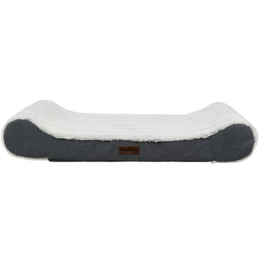Furhaven Pet Products Luxe Lounger Large Orthopedic Contour Dog  Bed, Gray, 38 lb limit