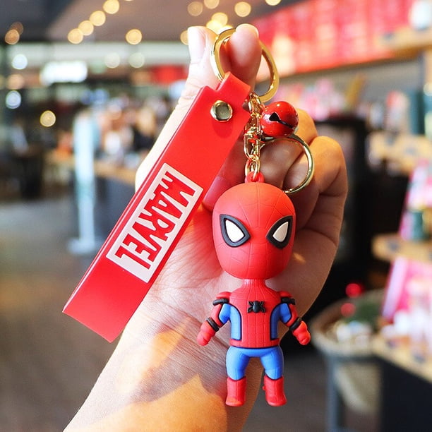 LLavero de silicona de superhéroe de Marvel, llavero de Los Vengadores, Capitán América, Thor, llavero de coche, mochila de novio, regalos de joyería Fivean unisex