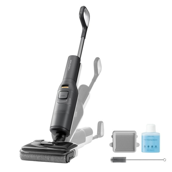 Roborock F25 LT Wet/Dry Vacuum Cleaner, 20000Pa Floor Cleaner, cordless, Hot Air Flash Drying & High Temperature Self Cleaning, Black