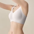 thumbnail image 3 of Tweang full coverage bras for women Ice Silk Cozy Adjustable Bra Padded Wireless Push Up No Wire padded bras for women Padded Comfort with Support No Underwire sports bras push up Gray XL, 3 of 8