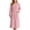 Pink, variant on Fleece Nightgowns for Women Long Sleeve Soft Plush Warm Cozy Pajamas Fall Winter Sleepwear with Pockets