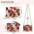 thumbnail image 6 of SCRAWLGOD Oil Painting Style Floral Print Red Beige Small Crossbody Bag for Women Casual Leather Crossover Shoulder Bag Women's Cross Body Handbag with Anti-Theft Zipper, 6 of 7