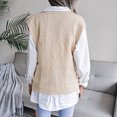 thumbnail image 6 of Fesfesfes Women Sweater V-neck Solid Knitted Sweater Casual Sleeveless Vest Jacket Coat Tops, 6 of 6