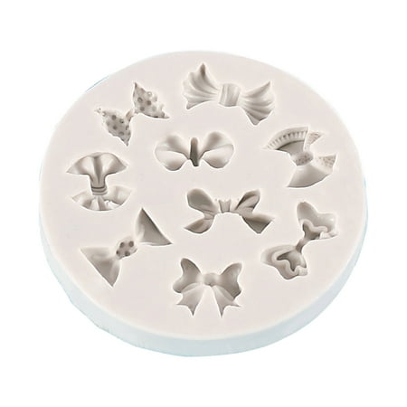 

Fondant Moulds Mousse Mold Gypsum Chocolate Candle Mold Cake Mold Clay Molds Silicone Material Bowknot Shapes for Baking