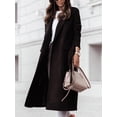 thumbnail image 2 of Alvivi Fall Winter Coats for Women Classic Trench Coat Ladies Elegant Long Jacket Black L, 2 of 4
