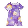 thumbnail image 3 of RXIRUCGD 2025 Vêtements d'Été pour Enfants 3-12 Ans Mode Imprimée Pyjama Rêveur Mi-Mollet Chemise de Nuit, 3 of 5