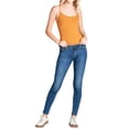 thumbnail image 3 of TheLovely Women & Juniors Scoop Neck Solid Cami Cotton Bodysuit with Snap Crotch Bottom & Adjustable Spaghetti Straps, 3 of 3