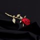 thumbnail image 2 of Broches de rosas para mujeres y hombres, chapados en oro, esmalte floral, alfileres de solapa, bufanda de boda, vestido de fiesta, joyería nupcial, 2 of 5
