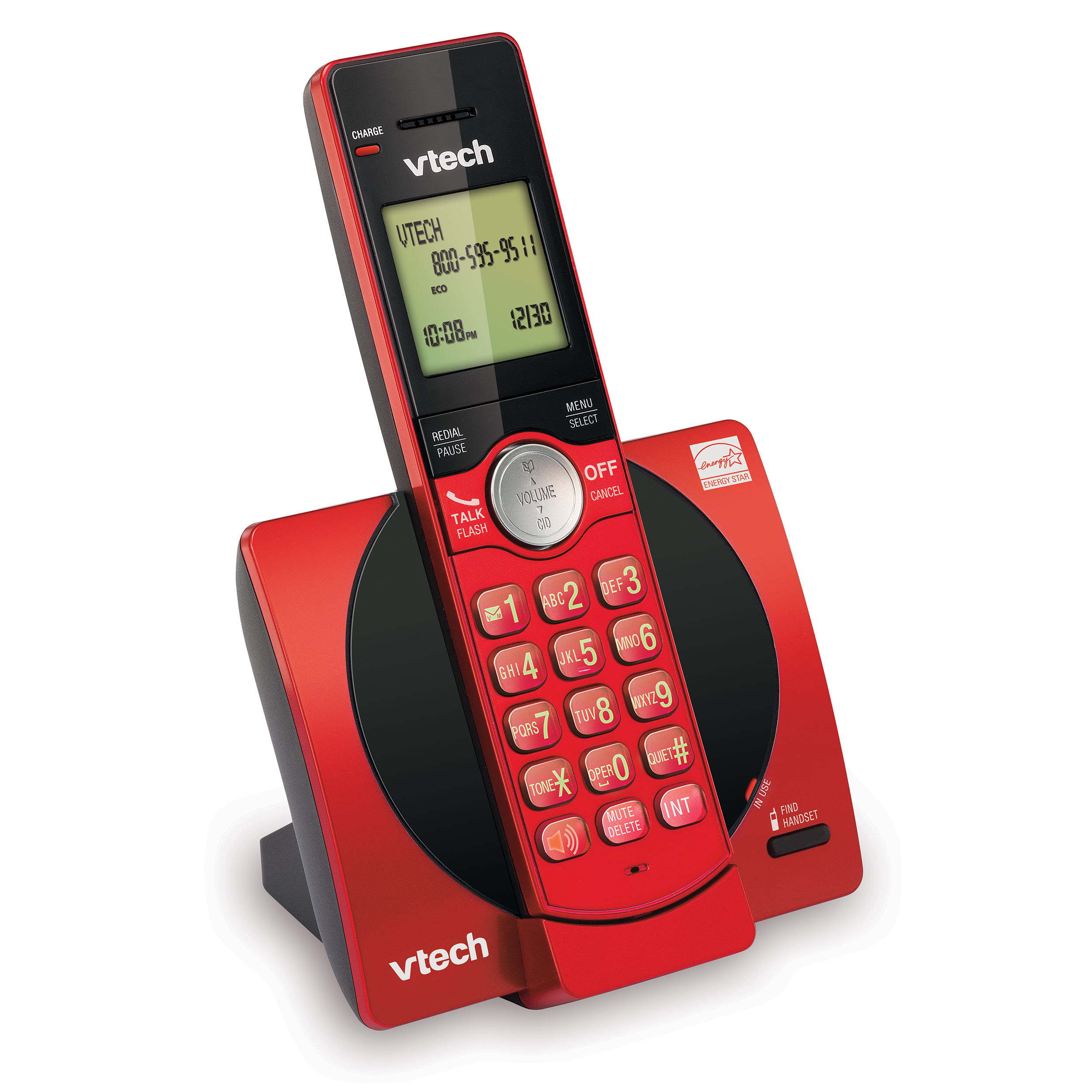 VTech CS6919-16 DECT 6.0 Cordless Phone with Caller ID and Handset Speakerphone, Red - image 2 of 3