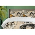 thumbnail image 4 of Ambesonne Jazz Duvet Cover Set, Saxophone Music Rythim, King, Marigold Tan Black, 4 of 6