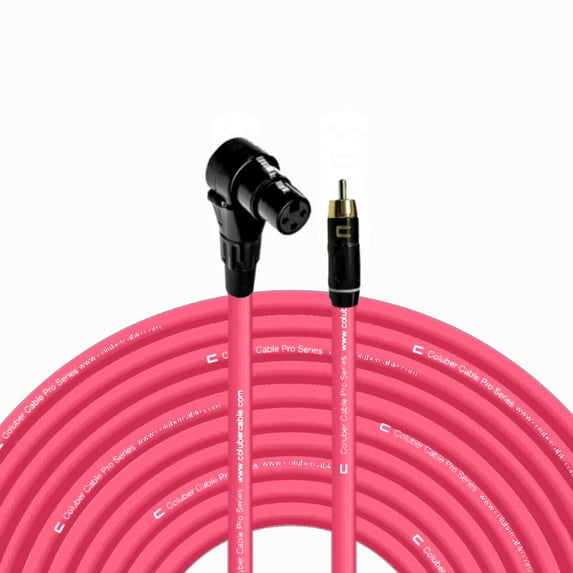 Coluber Cable Balanced Right Angle XLR Female-RCA Male 3-Pin Audio Connector