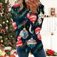 thumbnail image 2 of HAiming Womens Tops Christmas Long Sleeve Crew Neck Xmas Graphic Pullover Shirt Fall Winter Trendy Clothes, 2 of 5