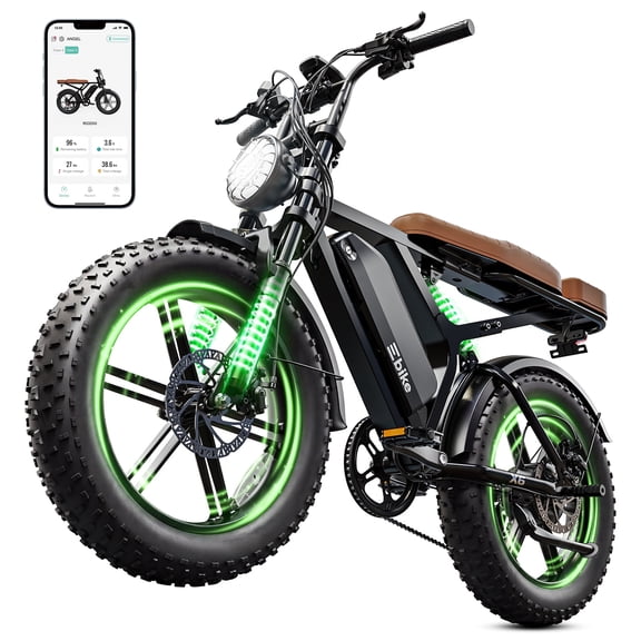 Electric Bike for Adults, 20"x4.0 Fat Tire E-Mountain Bicycle (Age 18 ), 750W Motor 48V 15Ah Removable Battery 28 MPH E-Bike UL2849