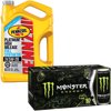 Pennzoil Platinum High Mileage 5w20 Motor Oil 5qt + Monster Energy 10PK