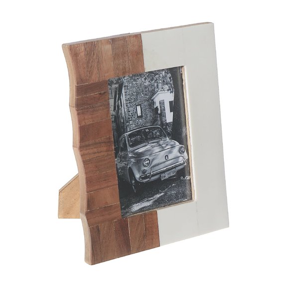 Maison Concepts 4X6 Wooden & Resin Inlay Photo Frame (Multi) 6.5" X 0.75" X 8.5"