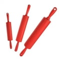 thumbnail image 4 of MYG Silicone Rolling Pin Set Non-Stick Flour Roller Baking Tool Kitchen Utensil for Dough Pastry Fondant Pizza Pasta 18 Inch Red, 4 of 8