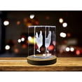 thumbnail image 3 of Rooster Majesty | 3D Engraved Crystal Keepsake, 3 of 6