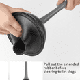 thumbnail image 3 of Toilet Plunger and Bowl Brush Combo for Bathroom Cleaning, Gray, 2 Sets, 3 of 6