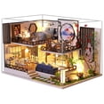 thumbnail image 2 of Casa de en miniatura artesanal con de adorno de muebles LED chino ensamblar rompecabezas para adultos del Salvador Casa de muñecas artesanal, 2 of 9