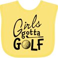 thumbnail image 3 of Inktastic Girls Gotta Golf Girls Baby Bib, 3 of 4