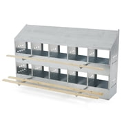 Brower Galvanized Steel 10 Hole 50 Bird Nest Chicken Brooding Box (2 Pack)