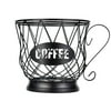 Universal Coffee Capsule Storage Basket Coffee Cup Basket Vintage Coffee Pod Organizer Black For Home Cafe Hotel