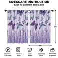 thumbnail image 2 of Blackout Kids Curtains,Purple Butterfly Flower Pattern Childrens Insulated Curtains Set Of 2,Bedroom Essentials,Toddler Room Decor 42"x63", 2 of 5