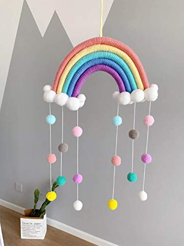 Birthday Party Boho Pom Pom Garland Home Décor Baby Shower Wedding Baby Room Style #2 TheFamShop Macrame Rainbow Wall Hanging for Nursery Girls Room Dorm Room Classroom Baby Shower Birthday Party Boho Pom Pom Garland Home Décor Baby Shower Wedding Baby Room Style #2 TheFamShop Macrame Rainbow Wall Hanging for Nursery Girls Room Dorm Room Classroom Baby Shower