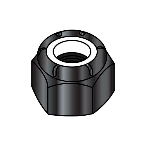 10-32 NM Nylon Insert Hex Lock Nut 18 8 Stainless Steel Black Oxide and Oil (Pack Qty 2,000) BC-11NS188B