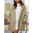 thumbnail image 6 of Women Long Diamond Quilted Hooded Jacket,Fashion Winter Coat Oversized Baggy, Warm Long Sleeve Jackets Light Green XL, 6 of 8