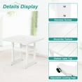 thumbnail image 2 of DYCANPO 35'' Outdoor Dining Table with Umbrella Hole, HDPS Square Patio Table, White, 2 of 7