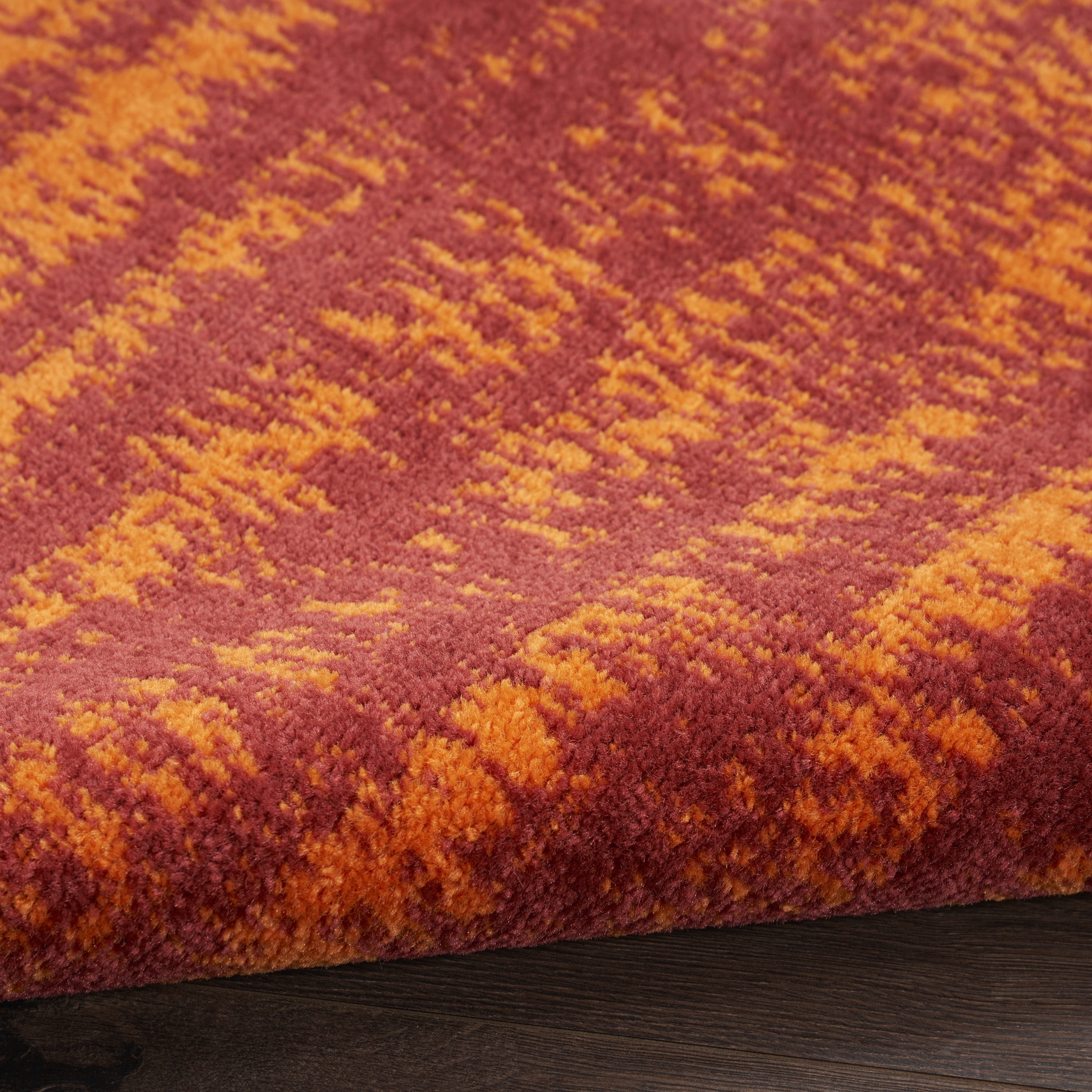 Nourison Essentials Indoor/Outdoor Red 6' x 9' Area Rug, (6x9)