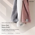 thumbnail image 2 of GOTS Certified, 100% Organic Cotton Bath Towel Set of 6, Made in Turkey - Quick Dry Absorbent, Soft & Lightweight - White, 2 of 8