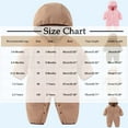 thumbnail image 3 of dazeni Newborn Baby 3M-3Y Polar Fleece Jumpsuit Girls Boys Winter Hooded Coverall Romper Cute Baby Snowsuit Clothes White 6 Months, 3 of 3