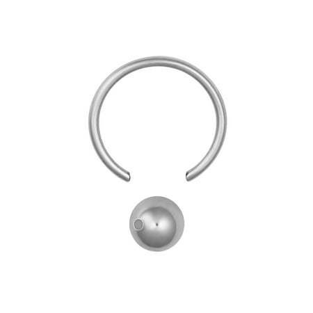 0.375 Inch Captive Ring - Small Cartilage Hoop Earring: Surgical Steel 5/16 Inch CBR Captive Bead Hoop Ring with 4mm Ball