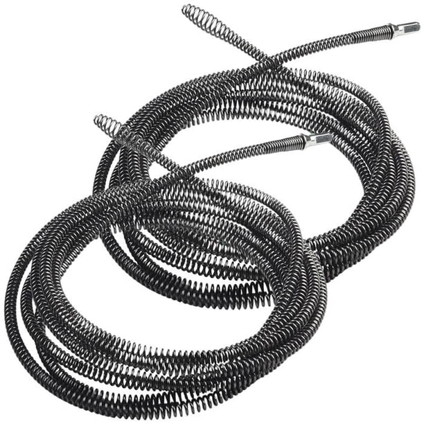 Destapador Caños SnakeTol05m 2Pzas 5m ó 118" Longitud Desatascador Acero Inoxidable.