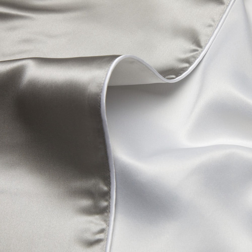 Silk Pillowcase, 100% Pure Mulberry Silk 19 Momme Pillow Cases Cover for Hair and Skin (Queen Size*2 Piece, Moonlight Silver)