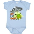 thumbnail image 3 of Inktastic Out of this World- cute green alien UFO Boys or Girls Baby Bodysuit, 3 of 5