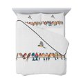 thumbnail image 7 of Birds Twin Size Down Alternative Comforter, Lightweight Comforter Quilt Bedding Set with Pillow Shams Watercolor Bird Vintage All Seasons Bed Comforter Duvet Insert 68"x86", 7 of 7