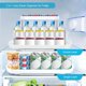 thumbnail image 4 of Organizador giratorio rectangular para refrigerador Lazy Susan, bandeja giratoria de 360°, estante de almacenamiento cuadrado giratorio para refrigerador, 2 niveles, 4 of 8