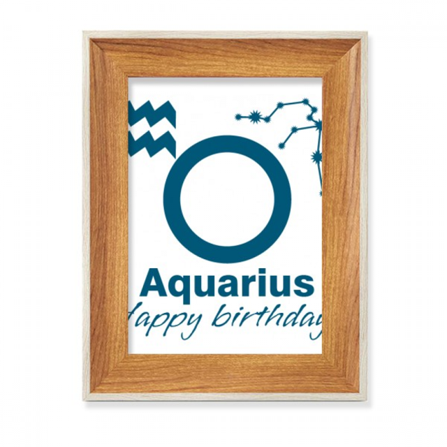 Constellation Fate Birthday Celebration Aquarius Desktop Wooden Photo Frame Display Picture Art Painting Multiple Sets