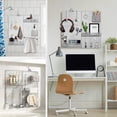 thumbnail image 6 of Peg Board Wall Organizer Desk and Gaming Small Pegboard Kit for Office and Kitchen(2-Pack Grey-Clear), 6 of 7