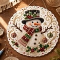 thumbnail image 3 of Christmas Pearl Diamond Painting Suncatcher Kit, Acrylic Round Board with Lace Edge, Christmas Pearls Beads Art Craft, 3D Mixed-Sized Pearl Beads Craft, Festive Window Wall Decor(E), 3 of 7