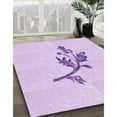 thumbnail image 3 of Ahgly Company Machine Washable Indoor Square Transitional Bright Lilac Purple Area Rugs, 4' Square, 3 of 7