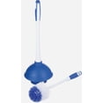 thumbnail image 2 of Mr. Clean Turbo Toilet Plunger and Bowl Brush Combo Set with Caddy, White/Blue, 18.25 in Tall, 7.5 in Wide, 2 of 4