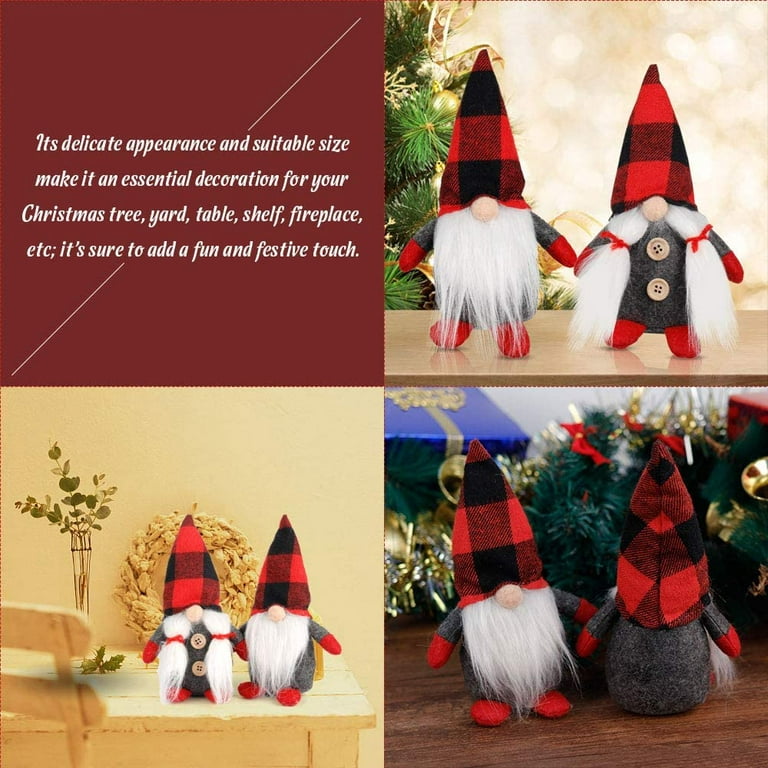 D-FantiX Mr and Mrs Christmas Gnomes Plush Set of 2, Handmade