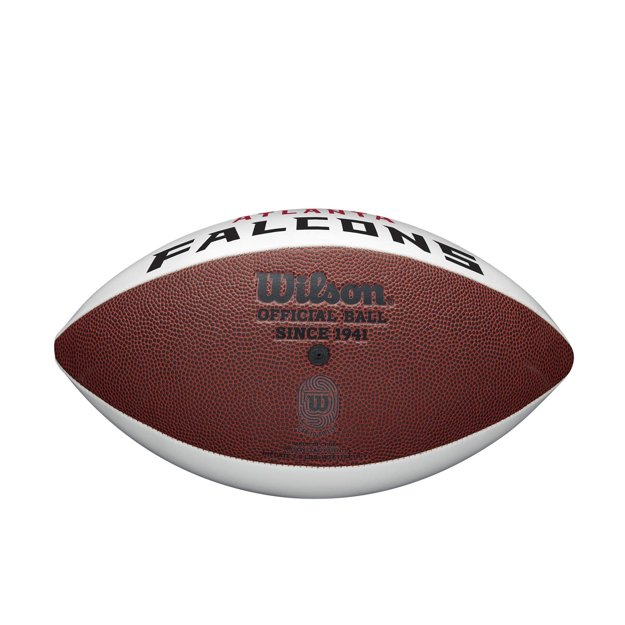 Atlanta Falcons Wilson NFL Live Signature Autograph White Panel Football - Deflated