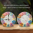 thumbnail image 2 of Colorful Round Wall Clock with Unique Numbers Design 10-Inch Silent Wooden Wall Clock, Battery Operated (AA Batteries Not Included), Artistic Home Decor, 2 of 7
