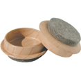 thumbnail image 1 of 1-.75in. Bois Grainé Insert Tasse avec Base en Feutre, 1 of 1